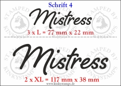 Temporäres Klebetattoo „Mistress“