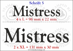 Temporäres Klebetattoo „Mistress“