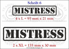Temporäres Klebetattoo „Mistress“