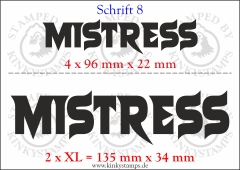 Temporäres Klebetattoo „Mistress“