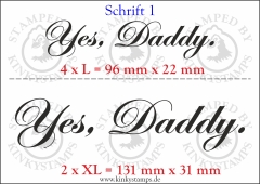 Temporäres Klebetattoo „Yes, Daddy“