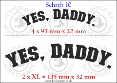 Temporäres Klebetattoo „Yes, Daddy“