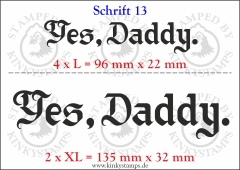 Temporäres Klebetattoo „Yes, Daddy“