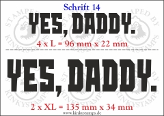 Temporäres Klebetattoo „Yes, Daddy“