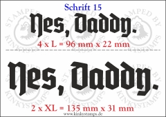 Temporäres Klebetattoo „Yes, Daddy“