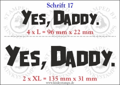 Temporäres Klebetattoo „Yes, Daddy“