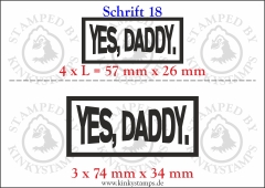 Temporäres Klebetattoo „Yes, Daddy“