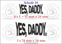 Temporäres Klebetattoo „Yes, Daddy“