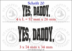 Temporäres Klebetattoo „Yes, Daddy“