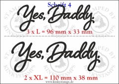 Temporäres Klebetattoo „Yes, Daddy“