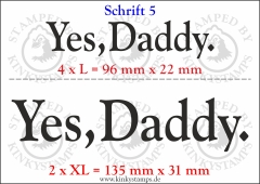 Temporäres Klebetattoo „Yes, Daddy“