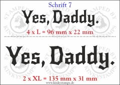 Temporäres Klebetattoo „Yes, Daddy“