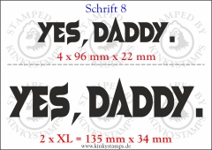 Temporäres Klebetattoo „Yes, Daddy“