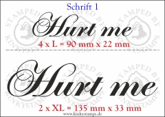Temporäres Klebetattoo „Hurt me“