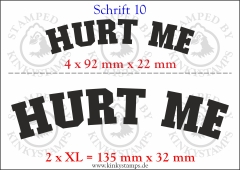 Temporäres Klebetattoo „Hurt me“
