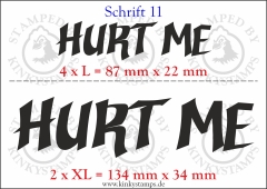 Temporäres Klebetattoo „Hurt me“