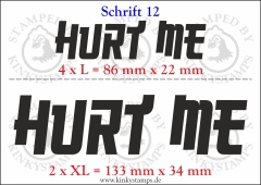 Temporäres Klebetattoo „Hurt me“