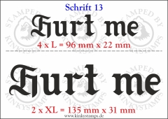 Temporäres Klebetattoo „Hurt me“