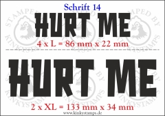 Temporäres Klebetattoo „Hurt me“