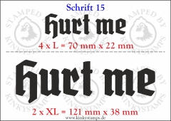 Temporäres Klebetattoo „Hurt me“