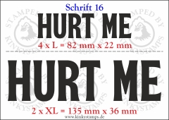 Temporäres Klebetattoo „Hurt me“