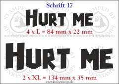 Temporäres Klebetattoo „Hurt me“