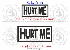 Temporäres Klebetattoo „Hurt me“