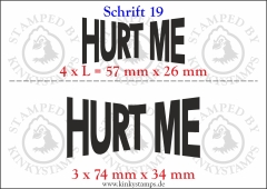 Temporäres Klebetattoo „Hurt me“