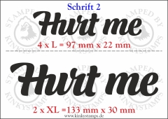 Temporäres Klebetattoo „Hurt me“