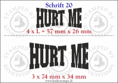Temporäres Klebetattoo „Hurt me“