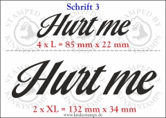 Temporäres Klebetattoo „Hurt me“