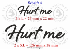 Temporäres Klebetattoo „Hurt me“