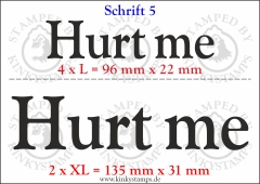 Temporäres Klebetattoo „Hurt me“