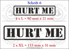 Temporäres Klebetattoo „Hurt me“