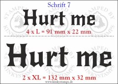 Temporäres Klebetattoo „Hurt me“