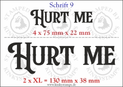 Temporäres Klebetattoo „Hurt me“