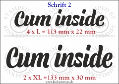 Temporäres Klebetattoo „Cum inside“