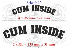 Temporäres Klebetattoo „Cum inside“