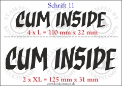 Temporäres Klebetattoo „Cum inside“