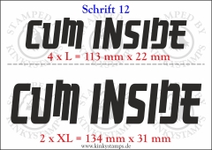 Temporäres Klebetattoo „Cum inside“