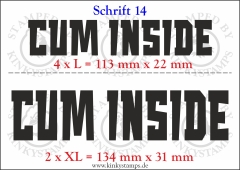 Temporäres Klebetattoo „Cum inside“