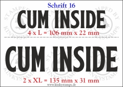 Temporäres Klebetattoo „Cum inside“