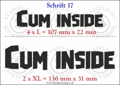 Temporäres Klebetattoo „Cum inside“