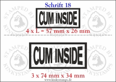 Temporäres Klebetattoo „Cum inside“