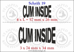 Temporäres Klebetattoo „Cum inside“