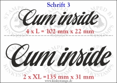 Temporäres Klebetattoo „Cum inside“