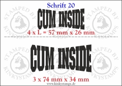 Temporäres Klebetattoo „Cum inside“