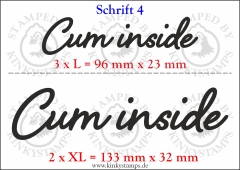 Temporäres Klebetattoo „Cum inside“