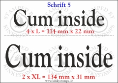 Temporäres Klebetattoo „Cum inside“