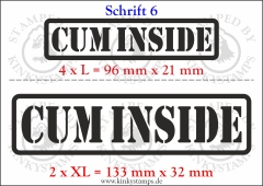 Temporäres Klebetattoo „Cum inside“